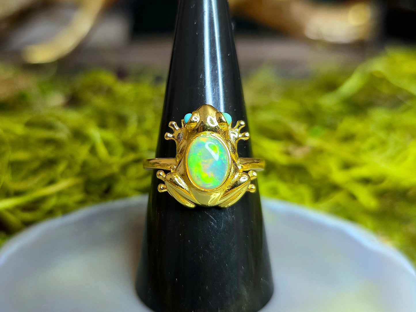 Golden Frog Opal Ring A