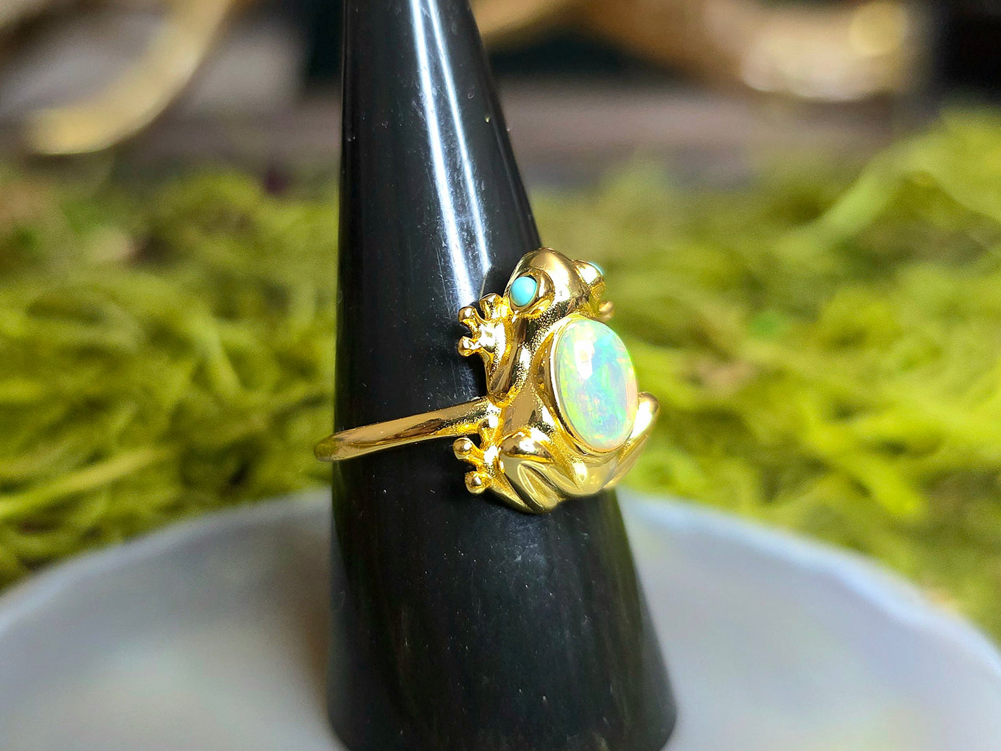 Golden Frog Opal Ring A