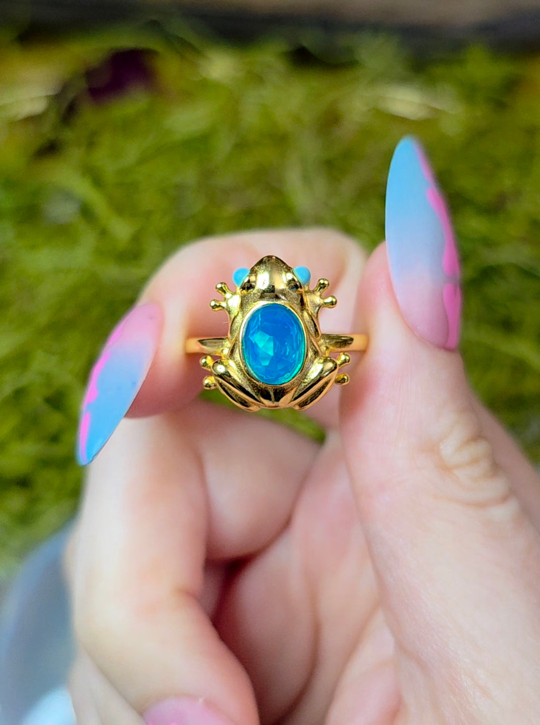 Golden Frog Opal Ring B