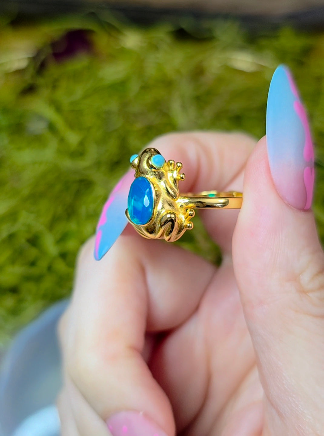 Golden Frog Opal Ring B