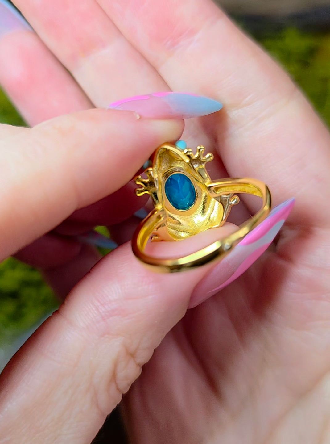 Golden Frog Opal Ring B