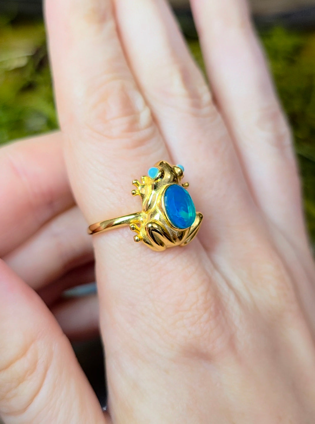 Golden Frog Opal Ring B