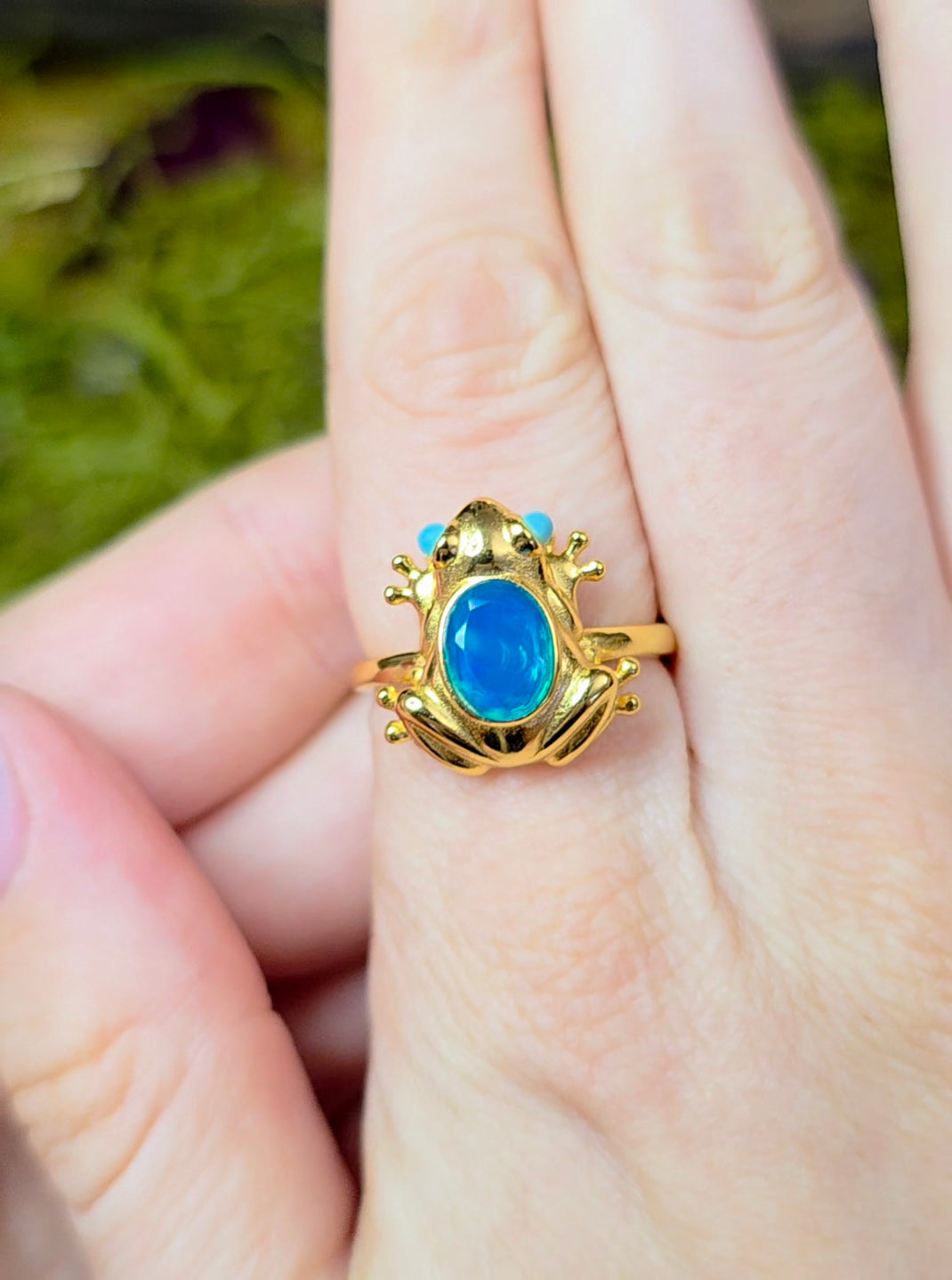 Golden Frog Opal Ring B