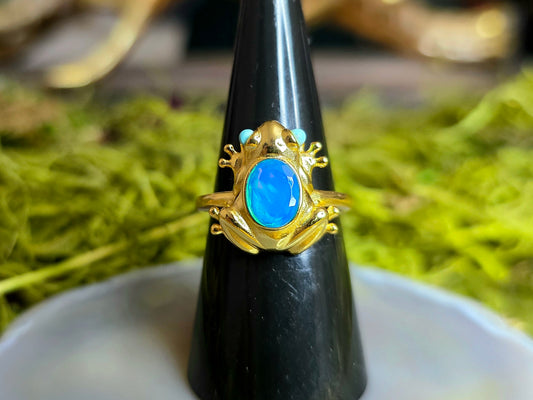 Golden Frog Opal Ring B