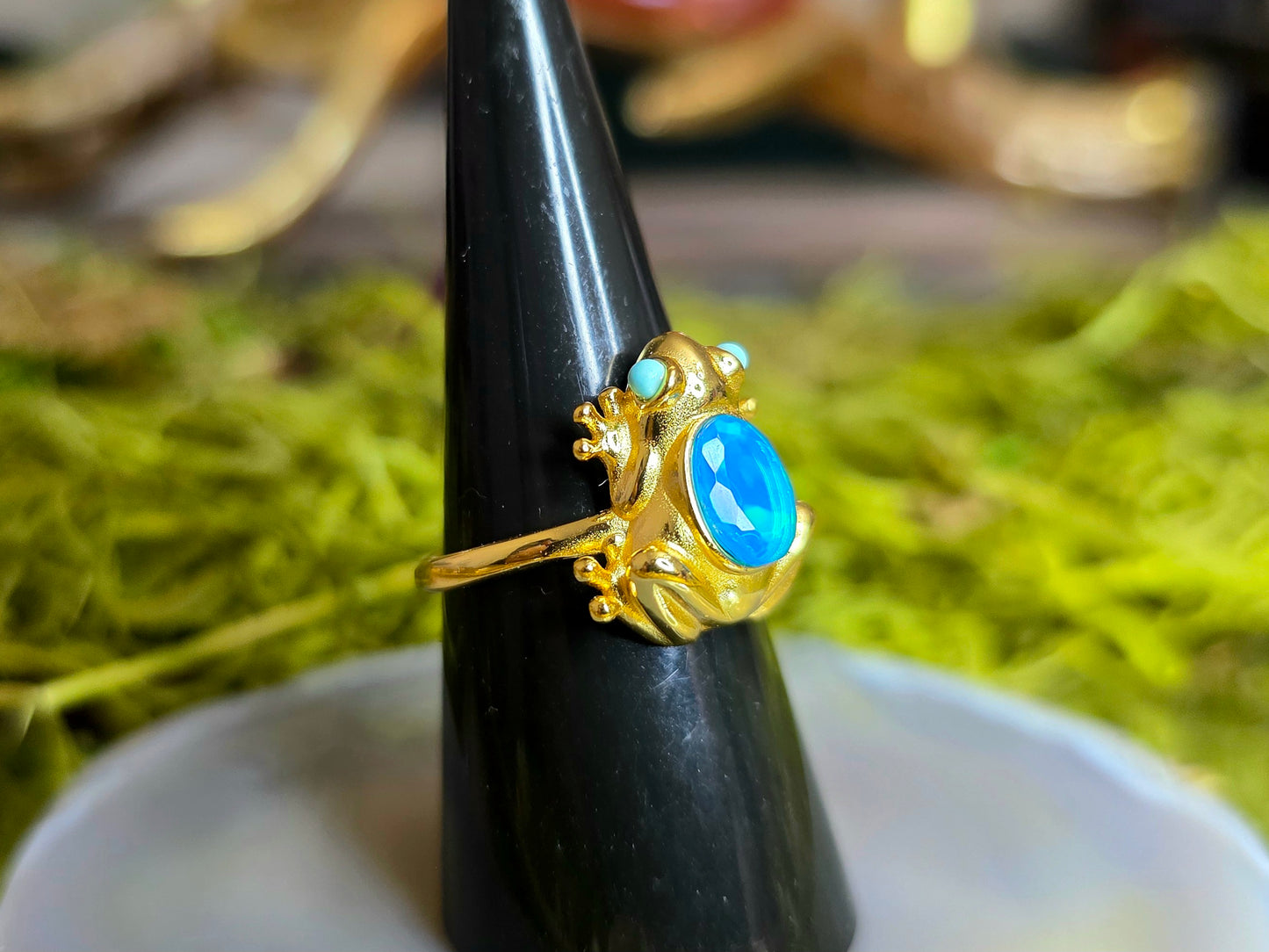 Golden Frog Opal Ring B