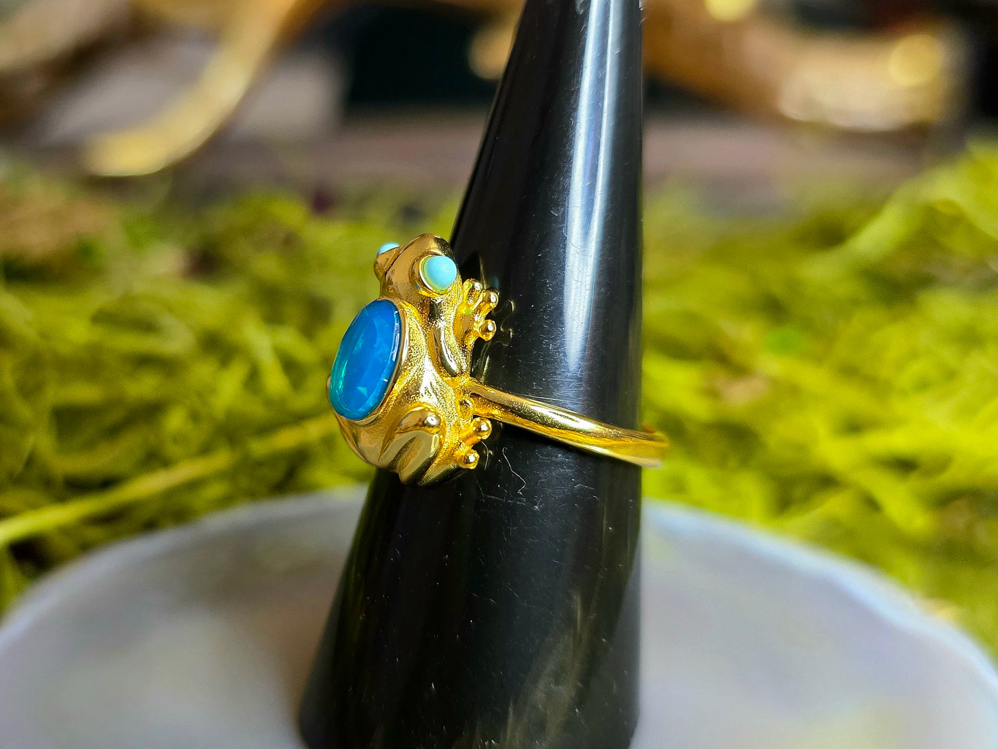 Golden Frog Opal Ring B