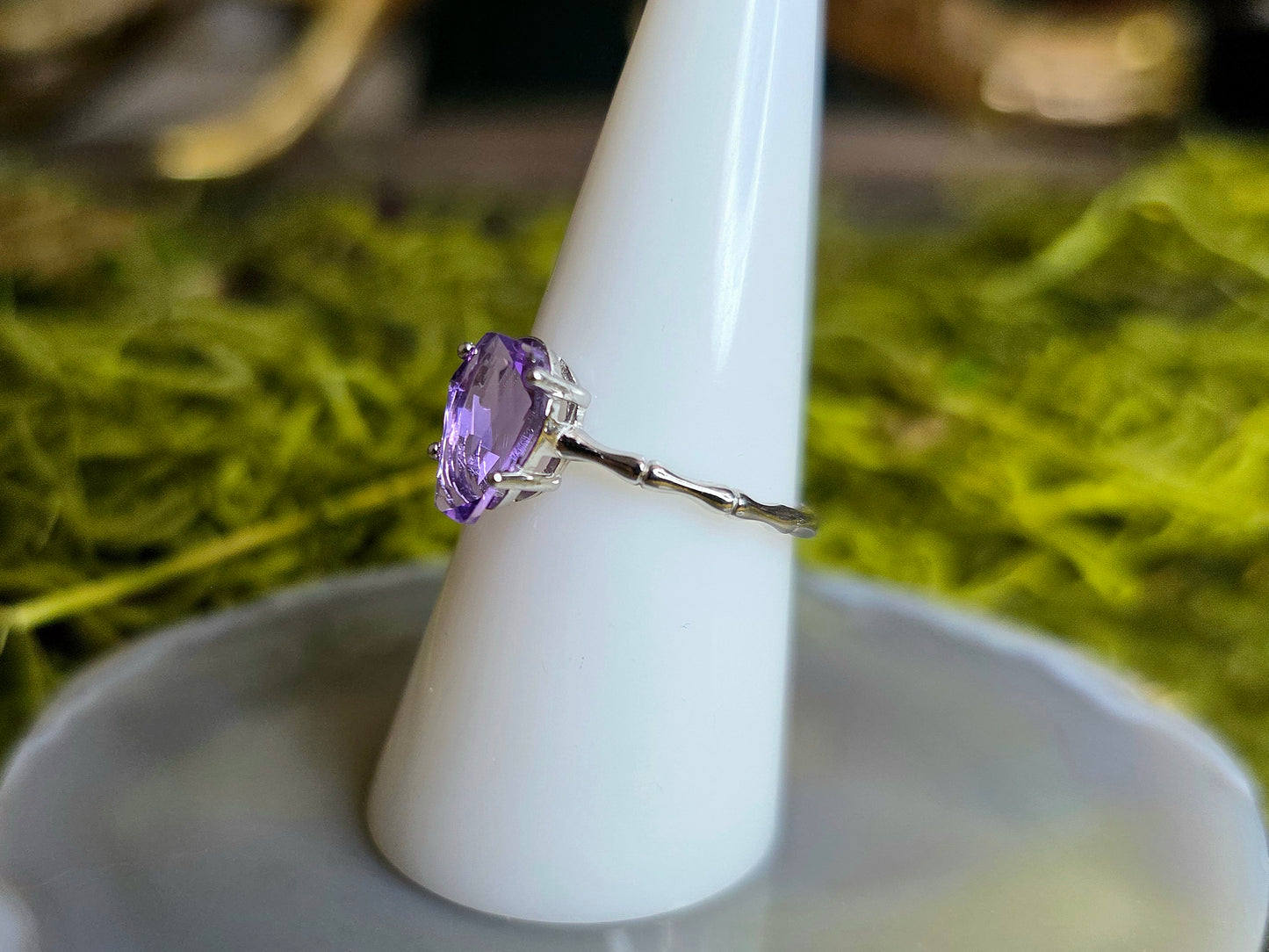Amethyst Coffin Ring B