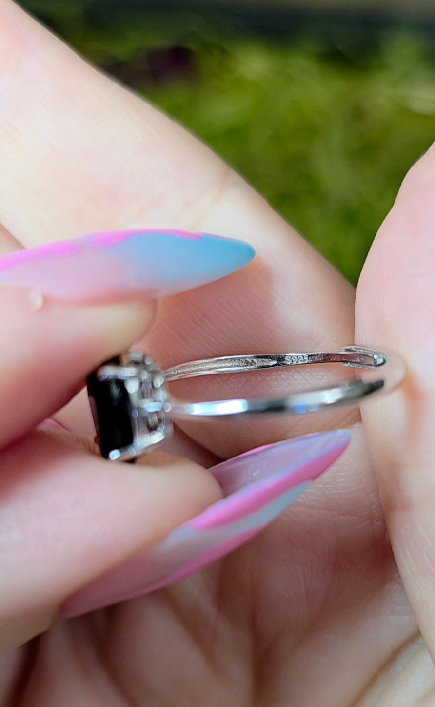 Black Spinel Coffin Ring