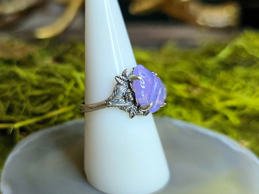 Lavender Moon Quartz Moth Ring B