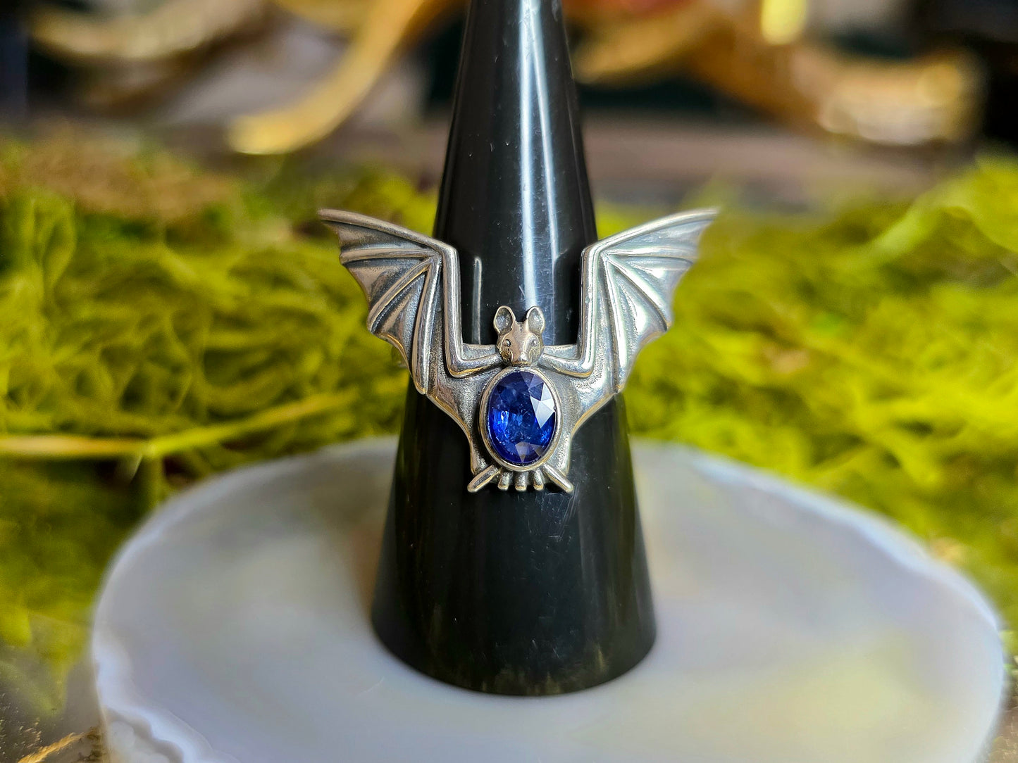 Blue Sapphire Bat Ring