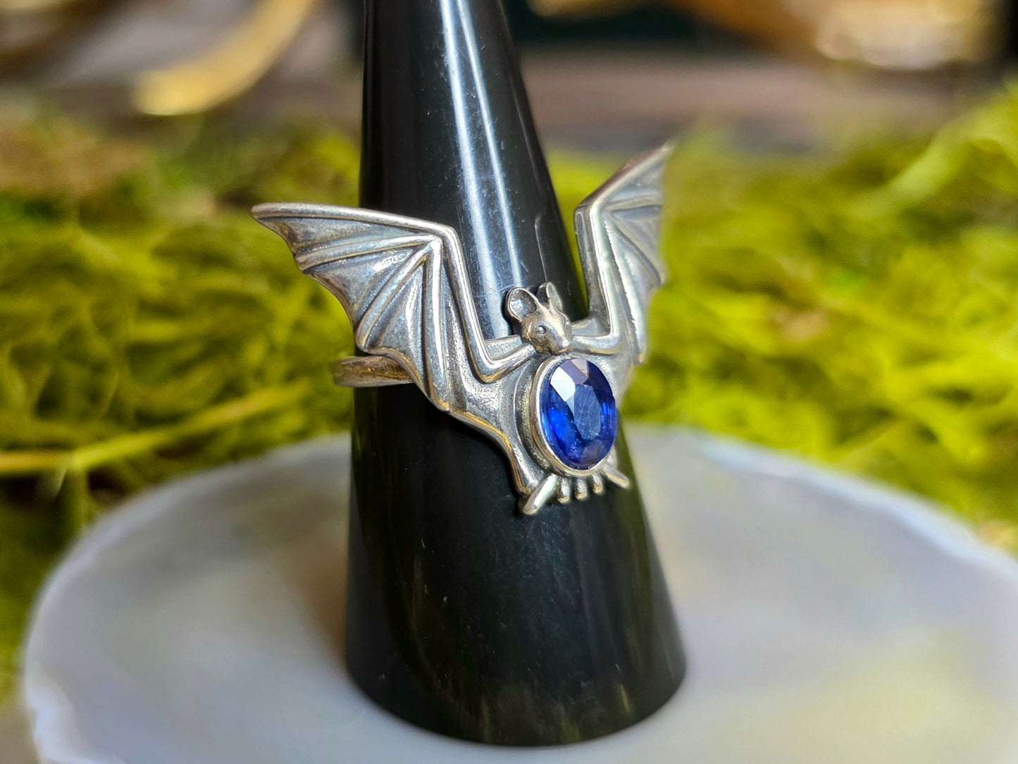 Blue Sapphire Bat Ring
