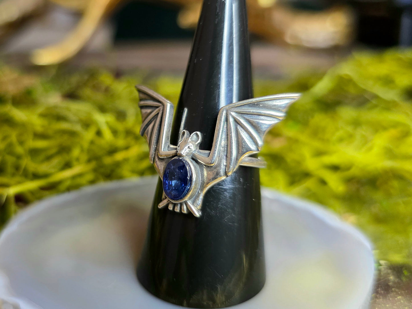 Blue Sapphire Bat Ring