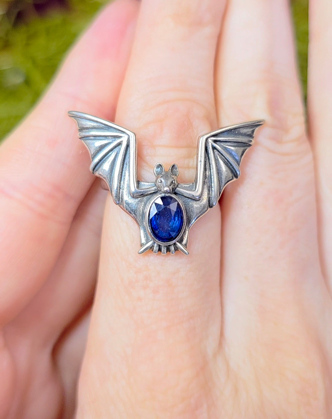 Blue Sapphire Bat Ring