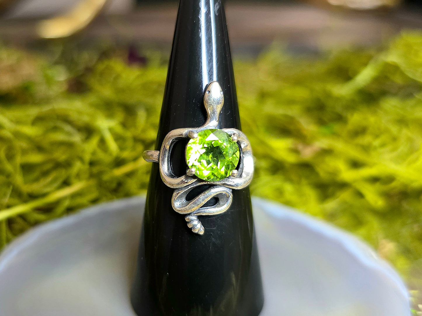Peridot Rattlesnake Ring
