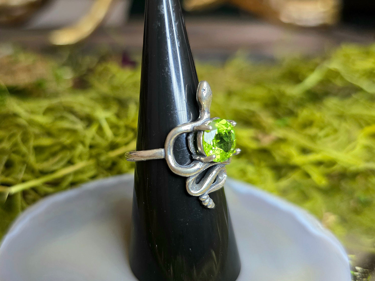 Peridot Rattlesnake Ring