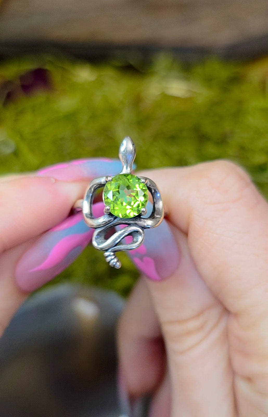Peridot Rattlesnake Ring