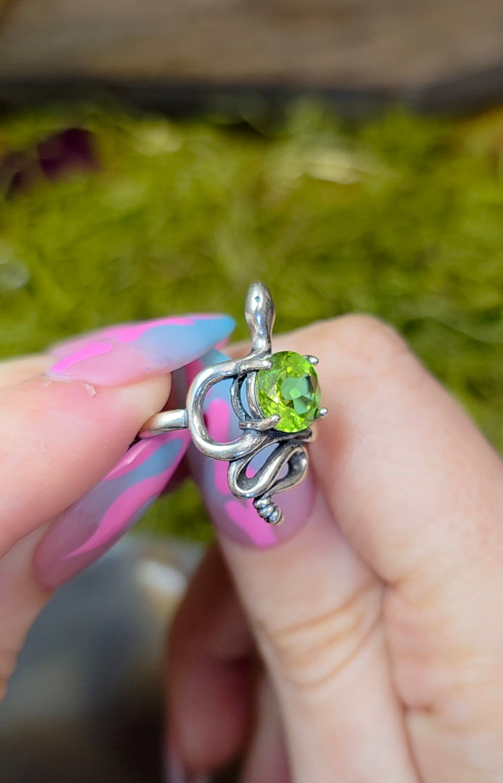 Peridot Rattlesnake Ring