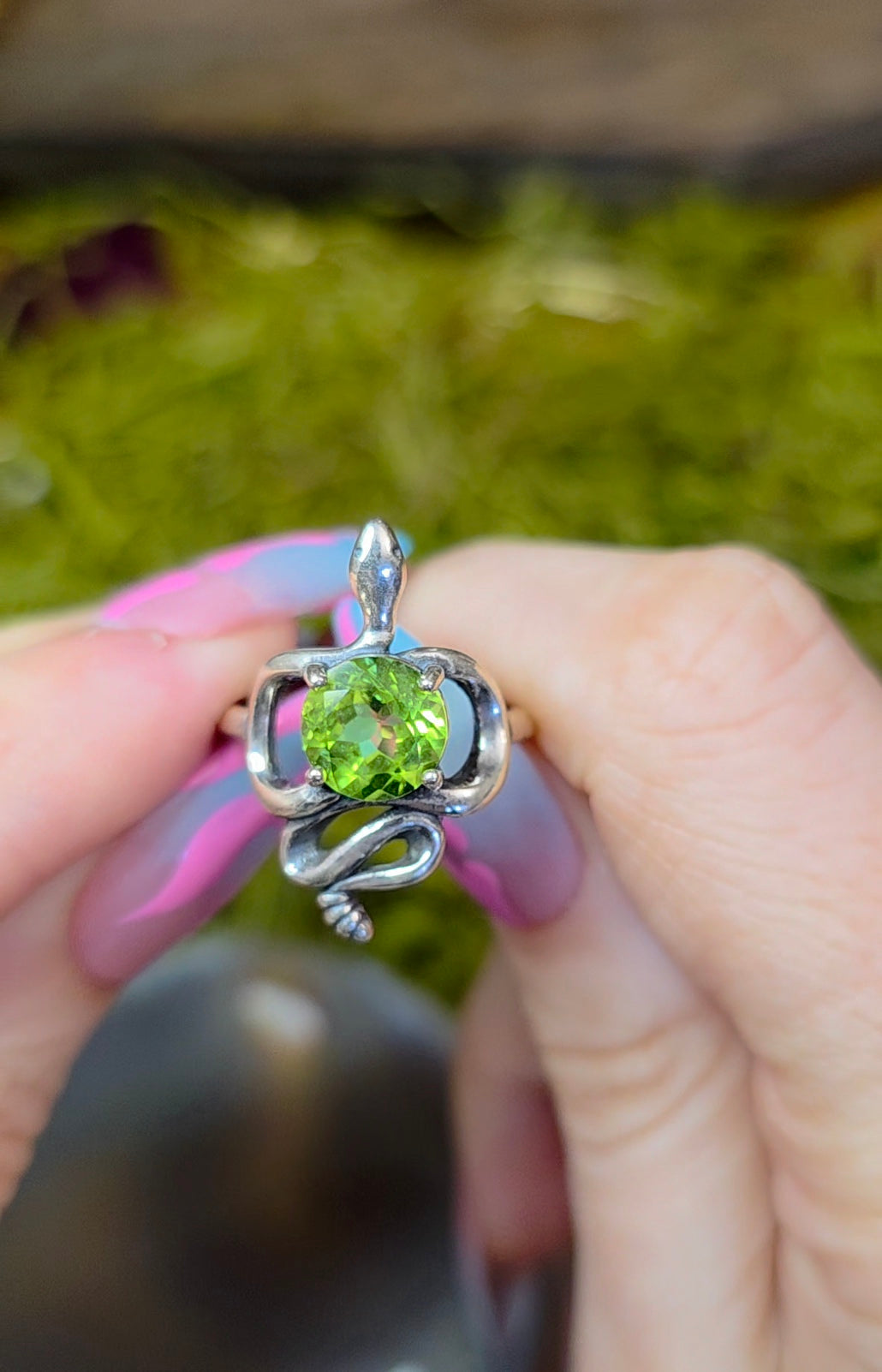 Peridot Rattlesnake Ring