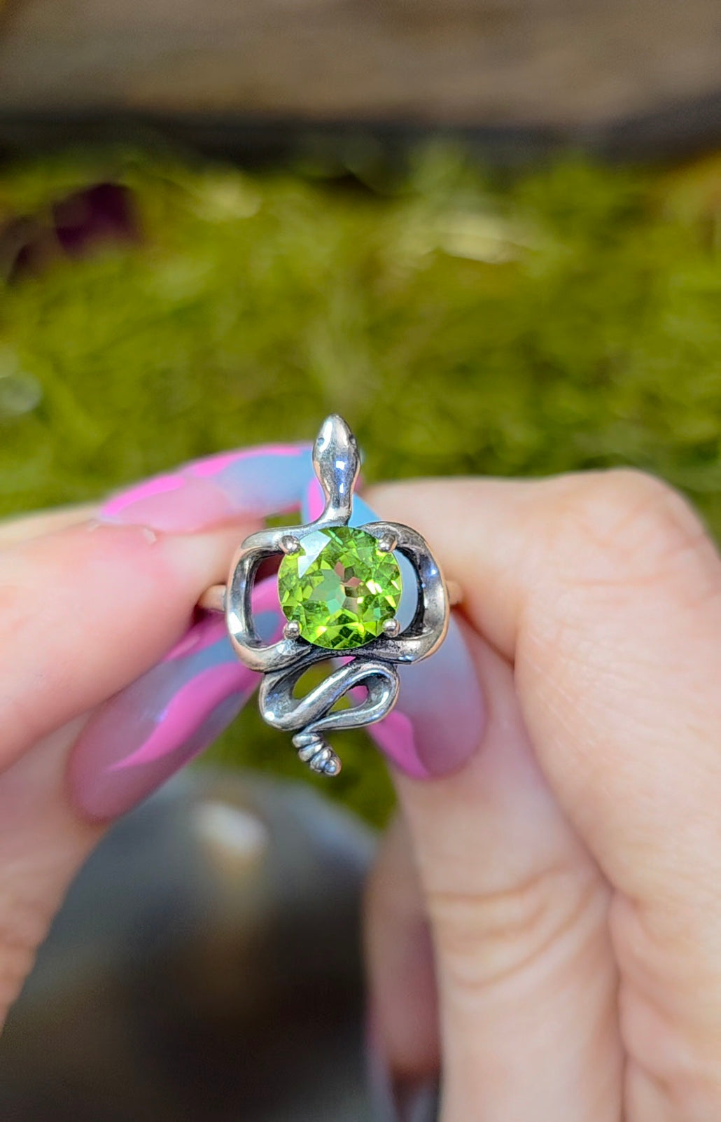 Peridot Rattlesnake Ring
