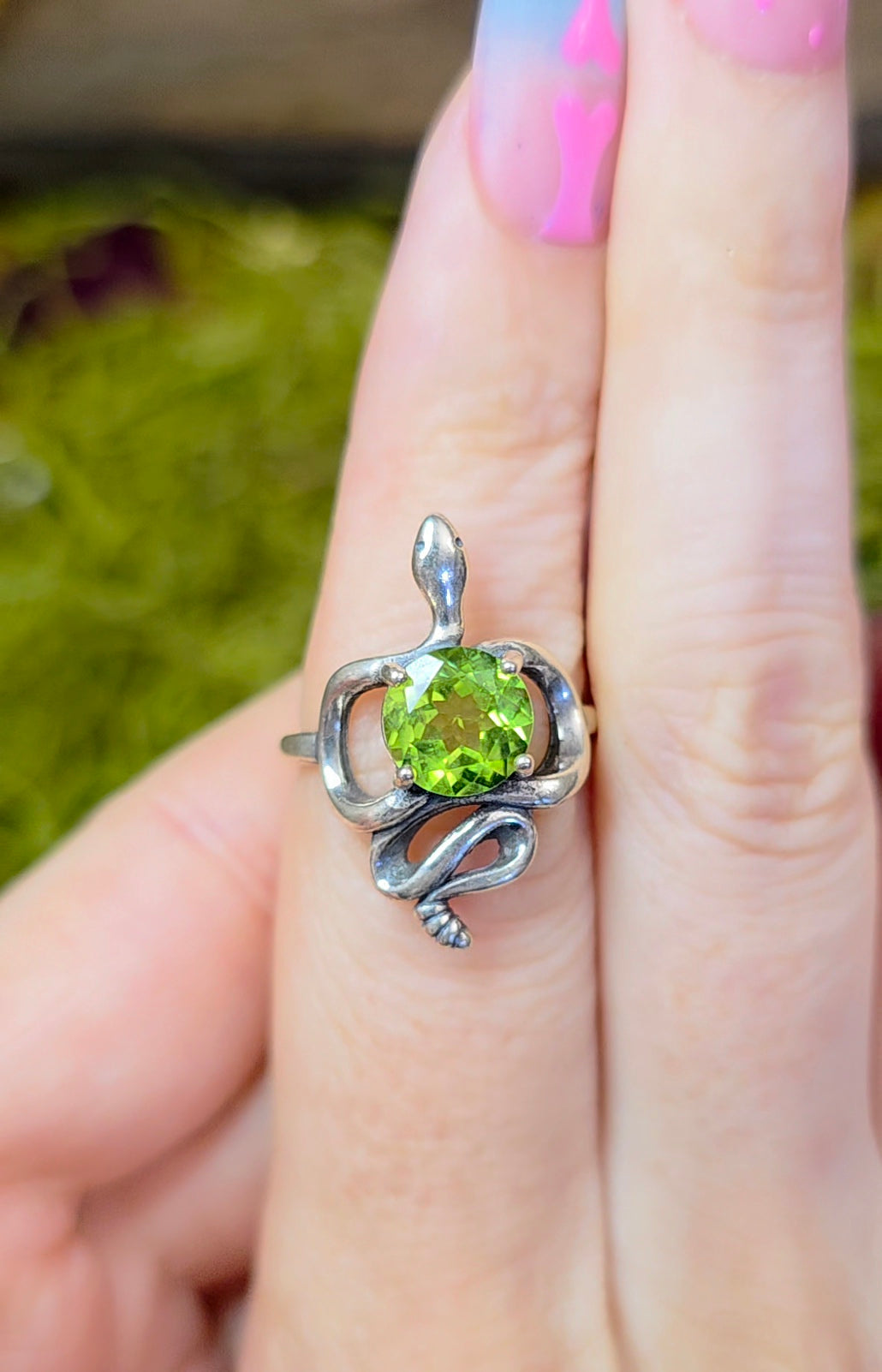 Peridot Rattlesnake Ring