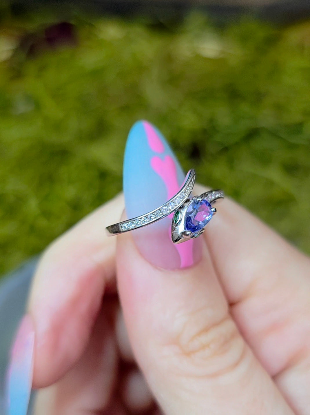 Tanzanite Snake Ring A