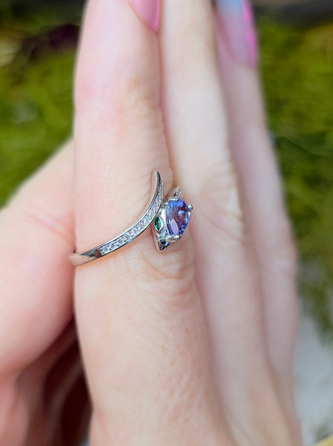 Tanzanite Snake Ring A