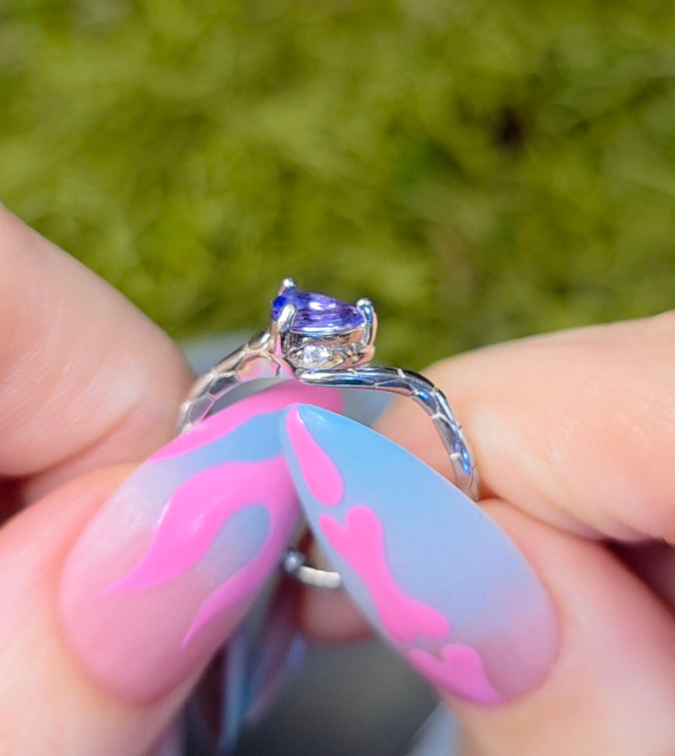 Tanzanite Snake Ring B