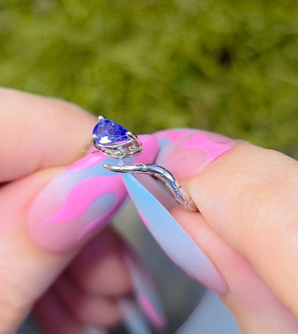 Tanzanite Snake Ring B