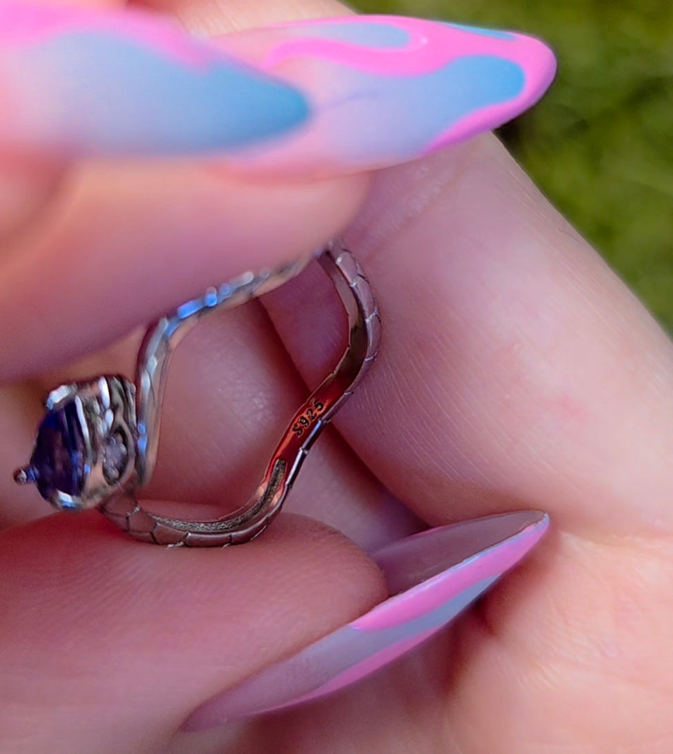 Tanzanite Snake Ring B