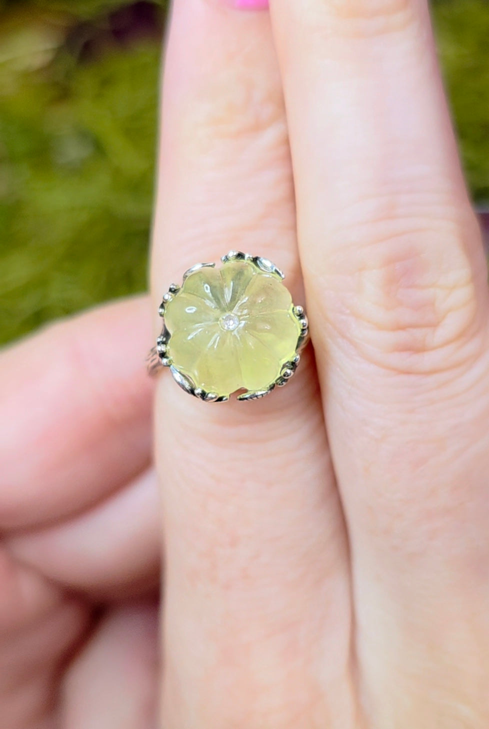Prehnite Pumpkin Ring A