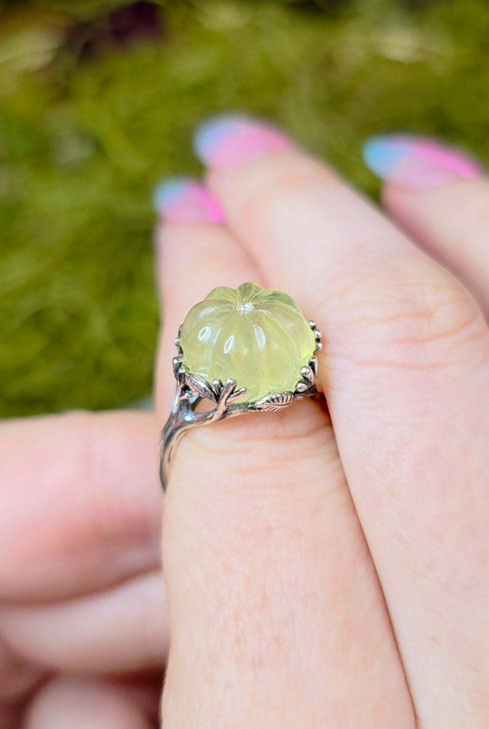 Prehnite Pumpkin Ring A
