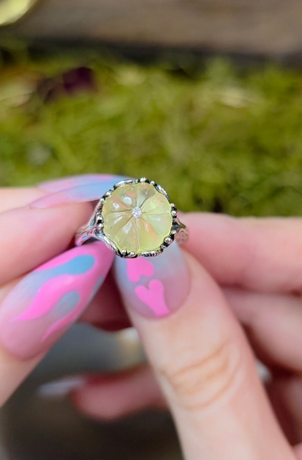 Prehnite Pumpkin Ring B
