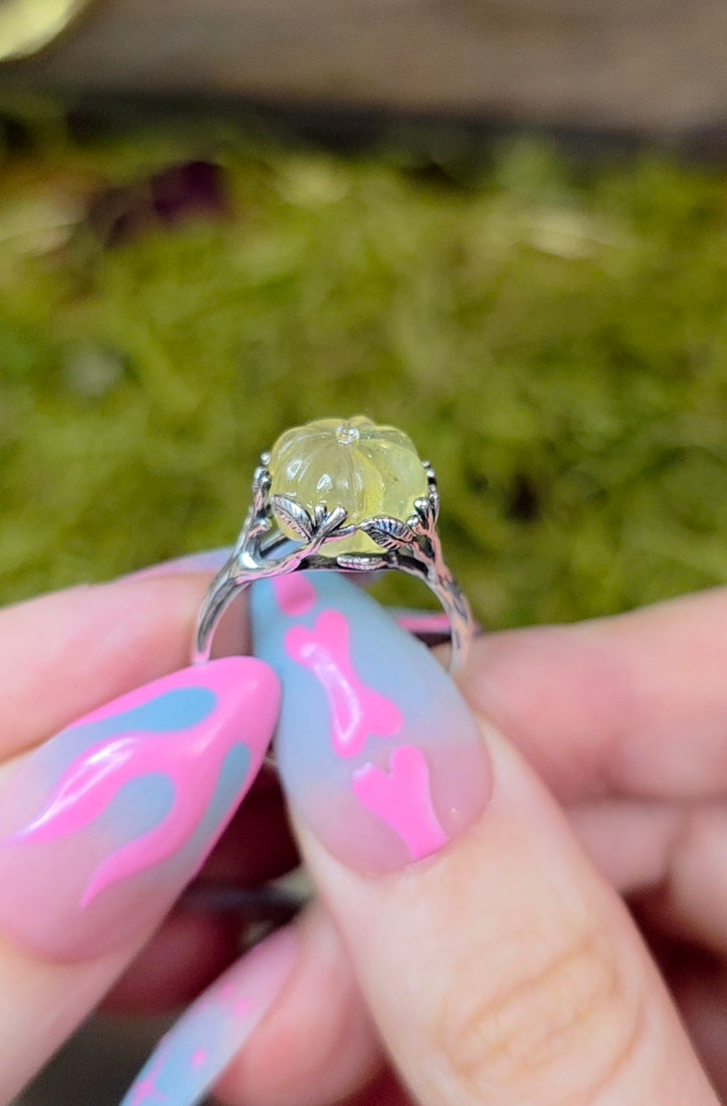 Prehnite Pumpkin Ring B