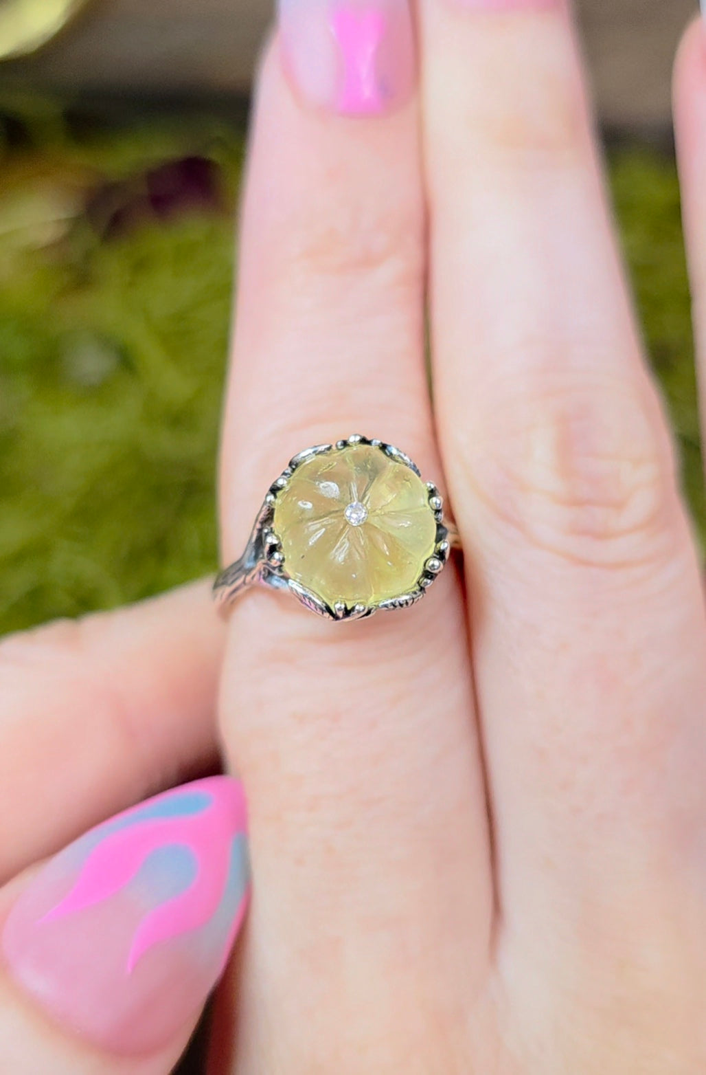 Prehnite Pumpkin Ring B