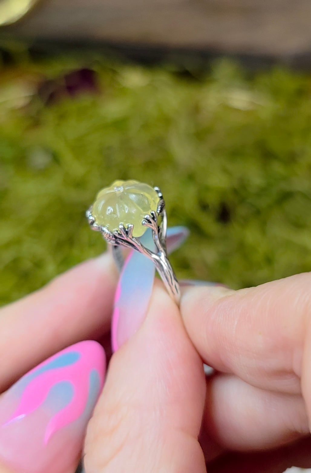 Prehnite Pumpkin Ring B
