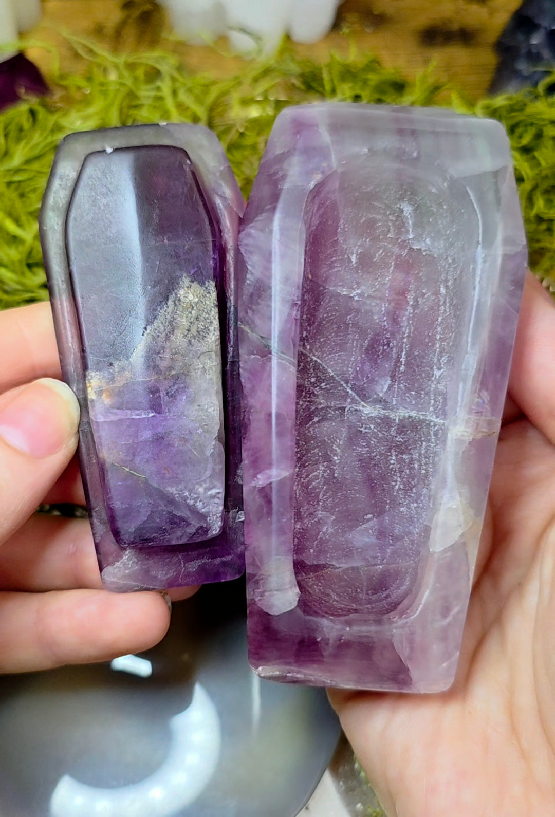 Banded Purple Fluorite Coffin