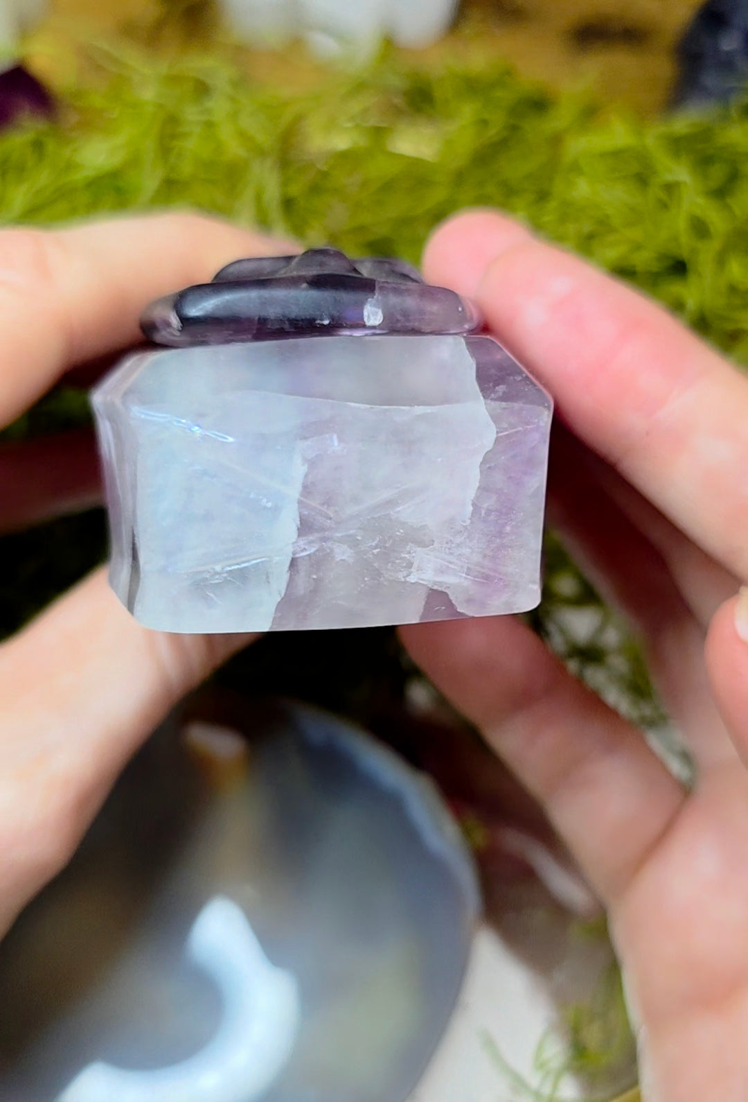Banded Purple Fluorite Coffin