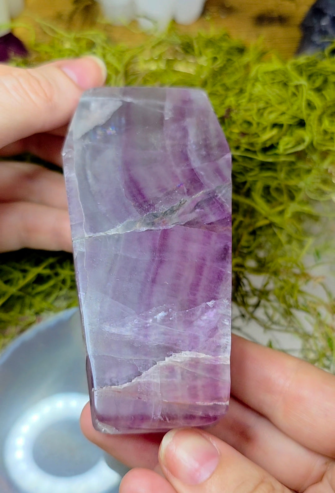 Banded Purple Fluorite Coffin