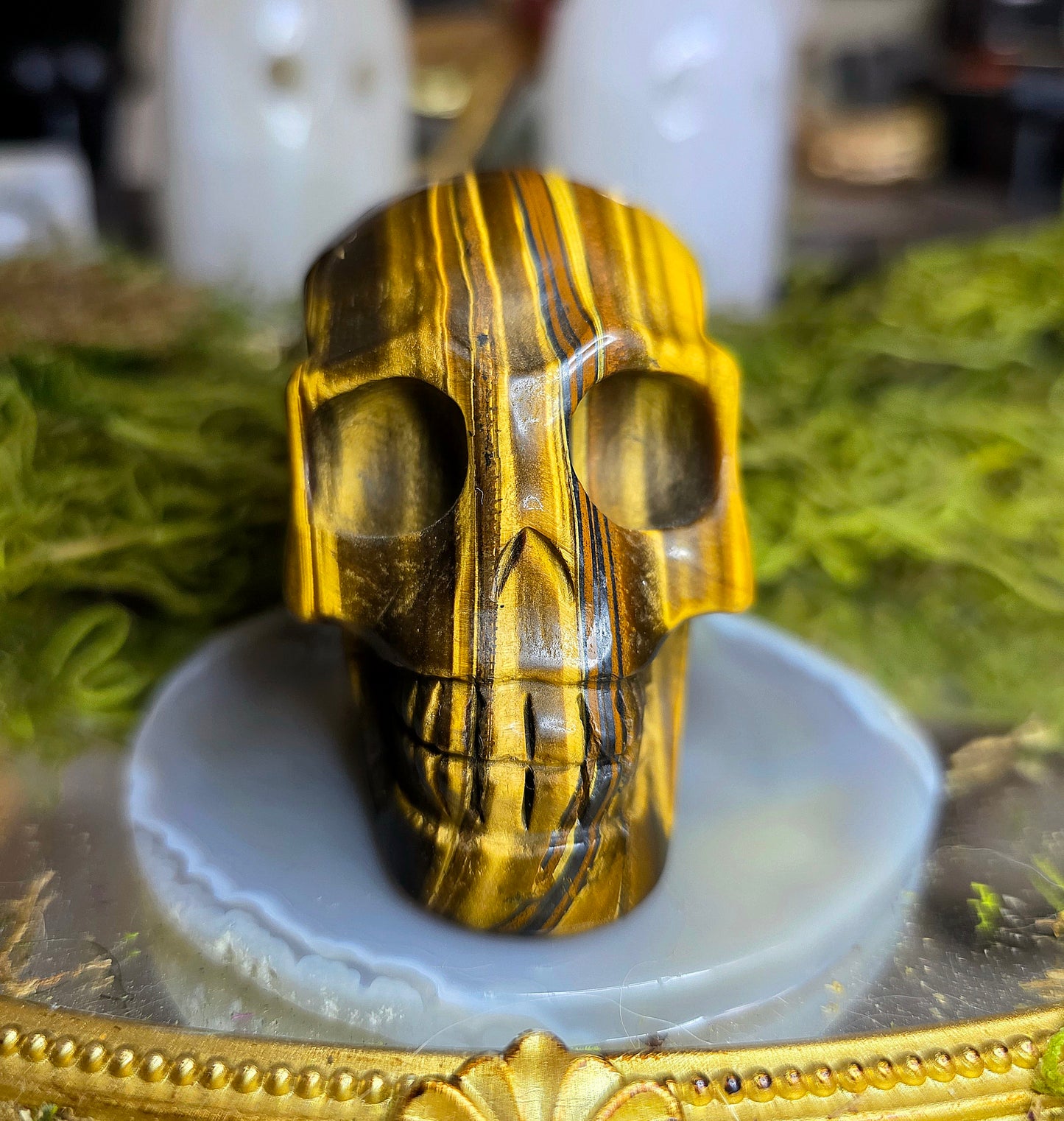 Tigers Eye Skull