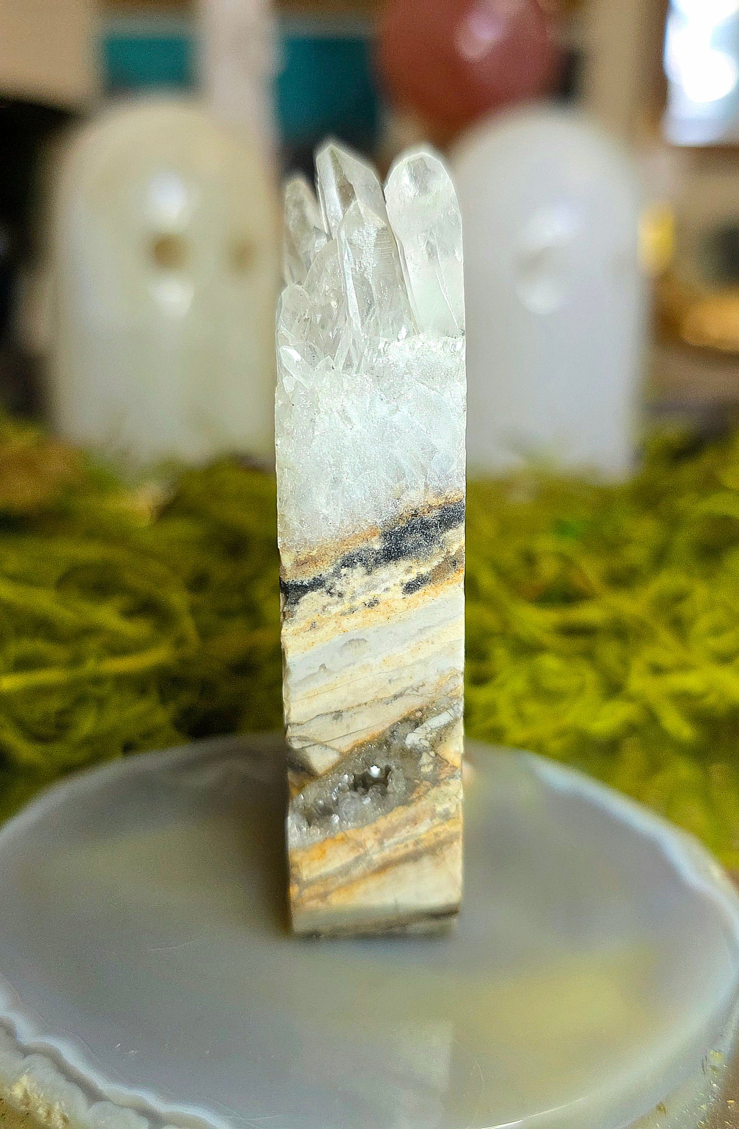 Clear Quartz in Matrix Skull A