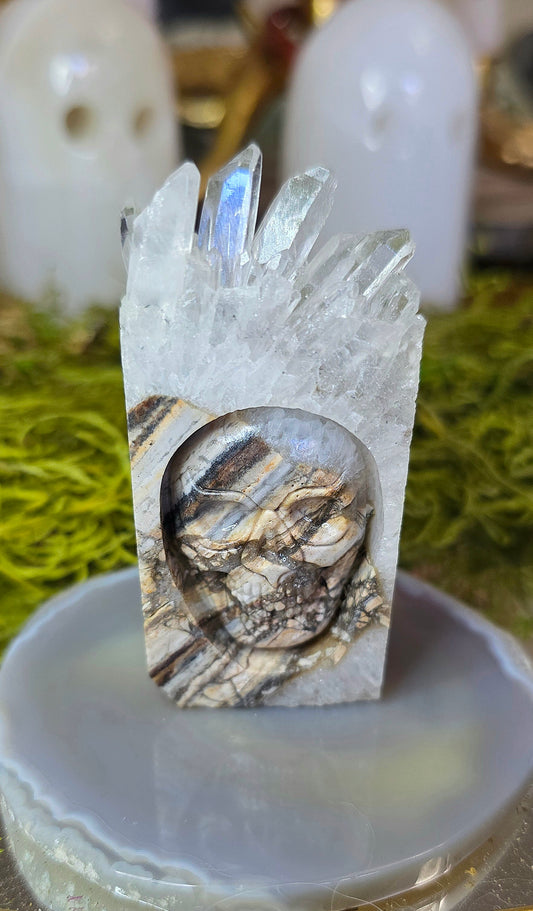 Clear Quartz in Matrix Skull A