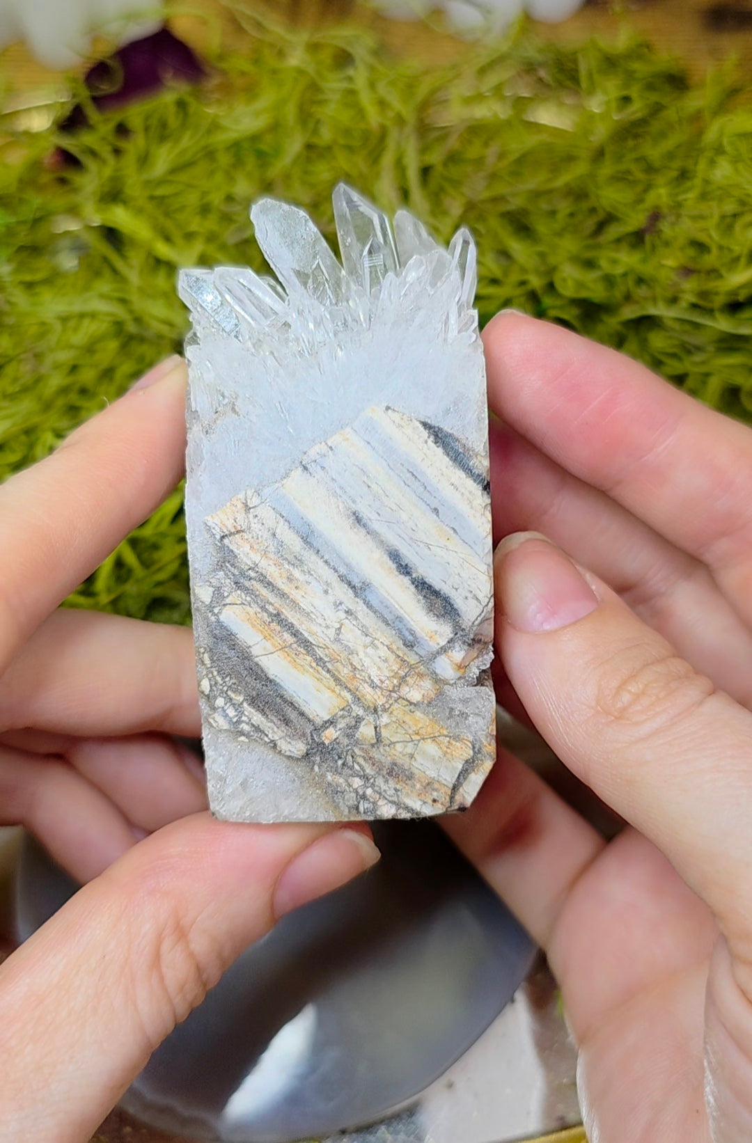 Clear Quartz in Matrix Skull A