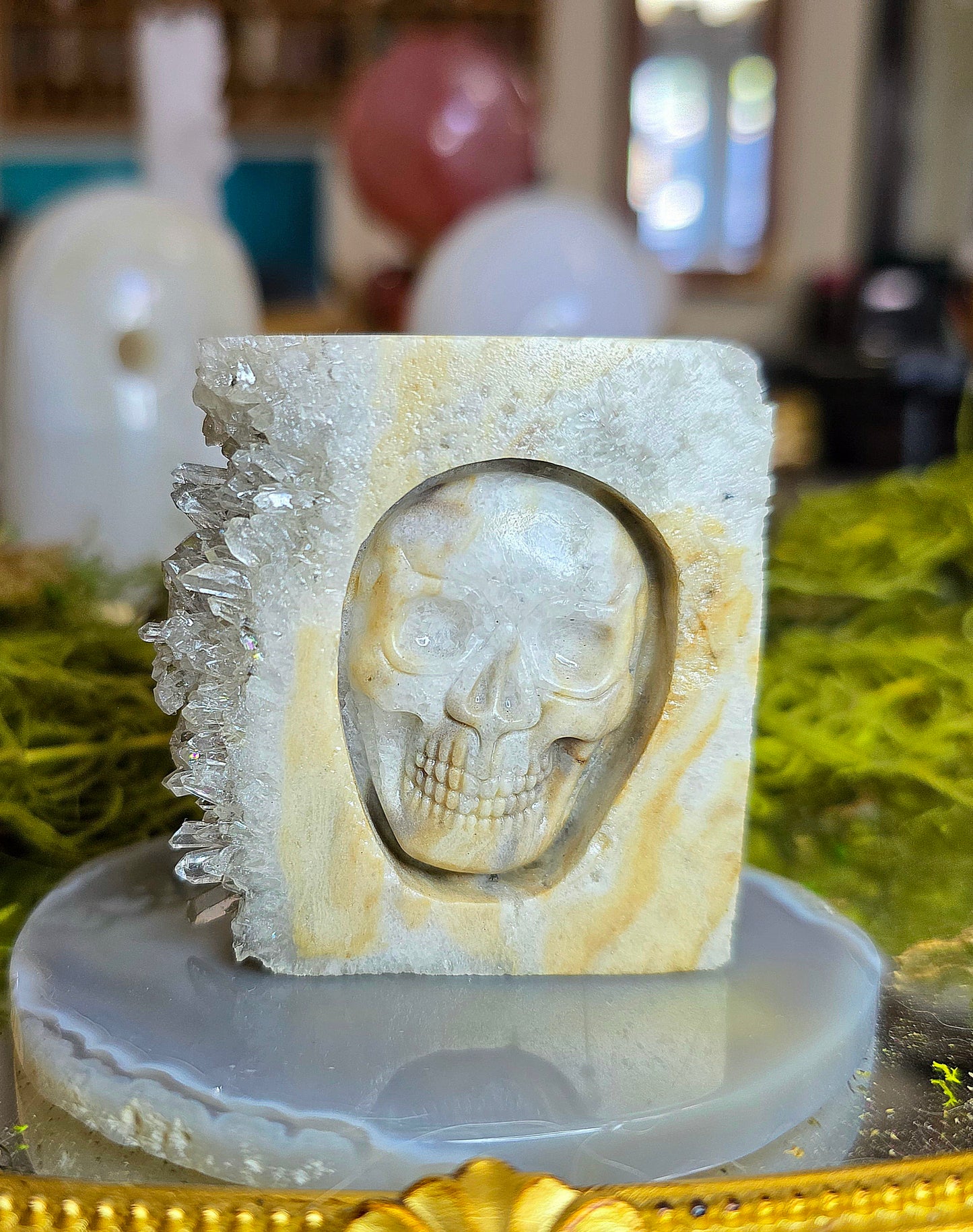 Clear Quartz in Matrix Skull B