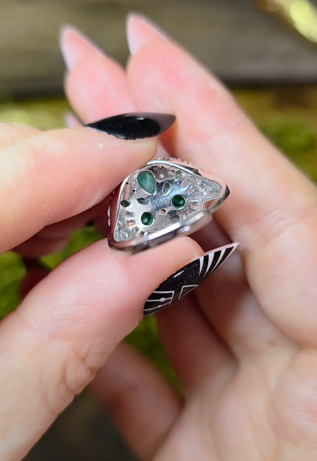 Emerald Owl Ring