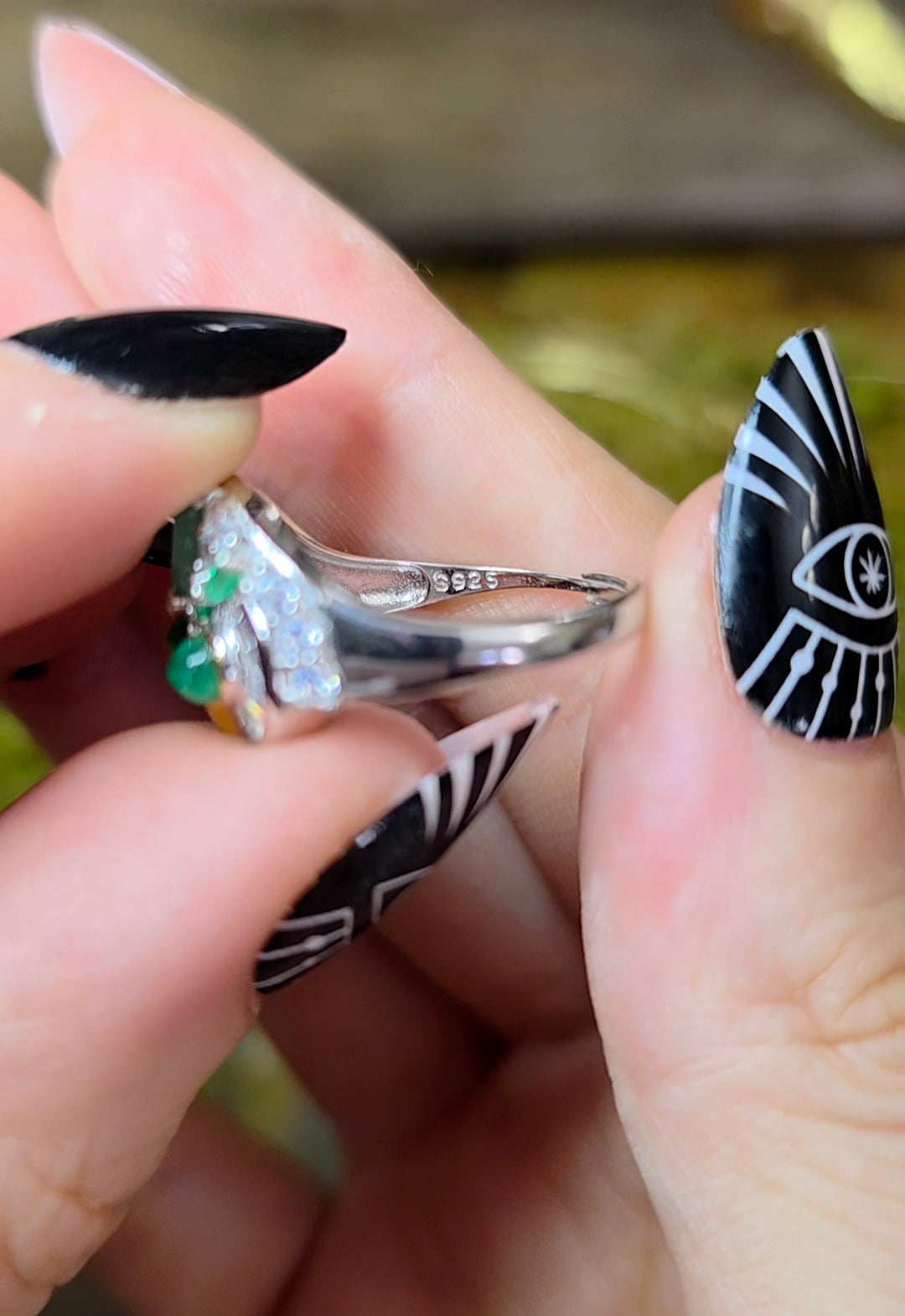 Emerald Owl Ring