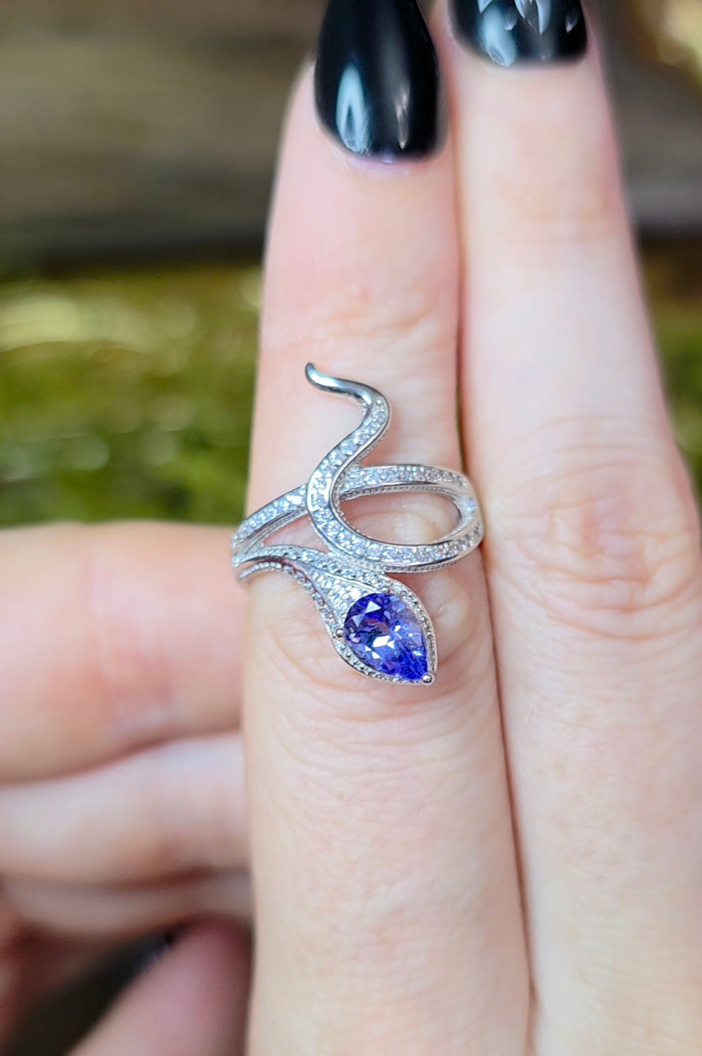 Tanzanite Snake Ring C