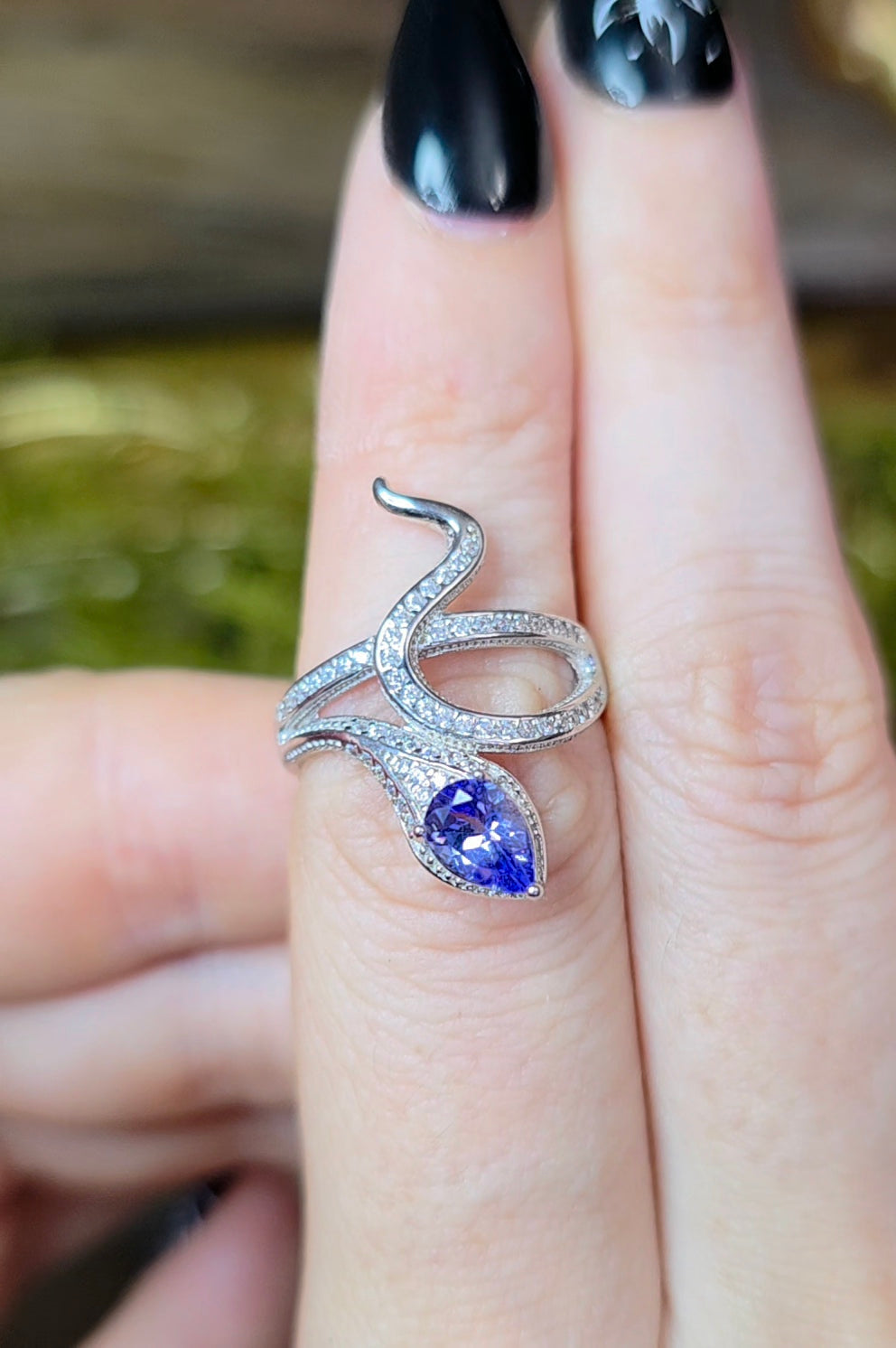 Tanzanite Snake Ring C