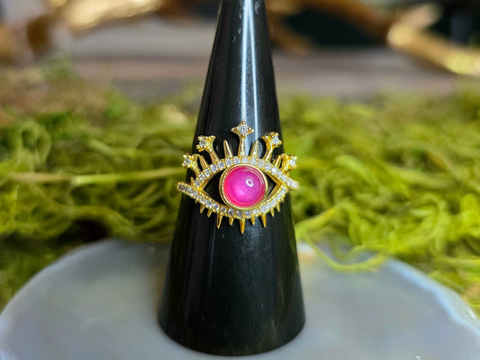 Ruby Evil Eye Ring