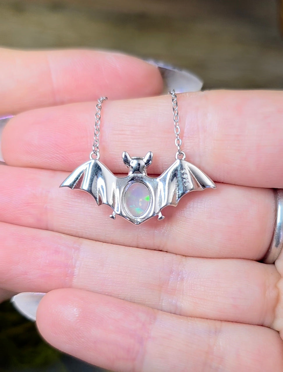 Opal Bat Pendant A