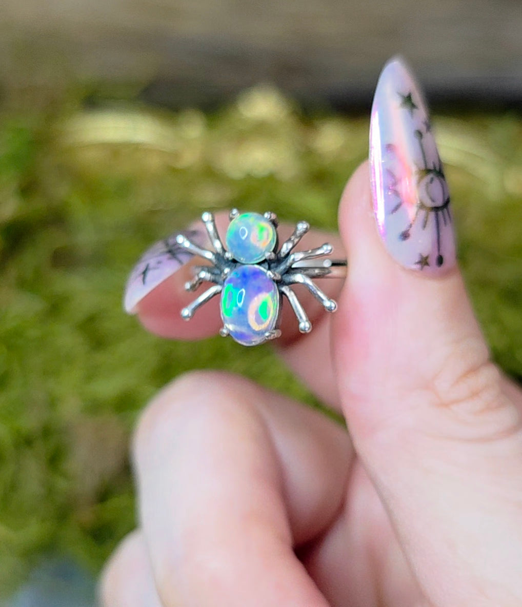 Opal Spider Ring